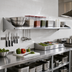 Thumbnail image #2 for 84 Inch Wall-Mounted Solid Slanted Rack Shelf with Splash Guards