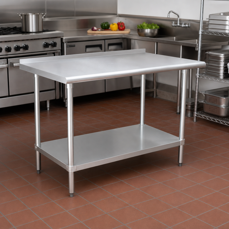 Product image #2 for Advance Tabco FMS-245 Stainless Steel Work Table with Undershelf, 60 x 24 Inches