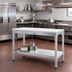 Thumbnail image #2 for New Age 72 Inch x 24 Inch Poly Top Work Table with Open Aluminum Base