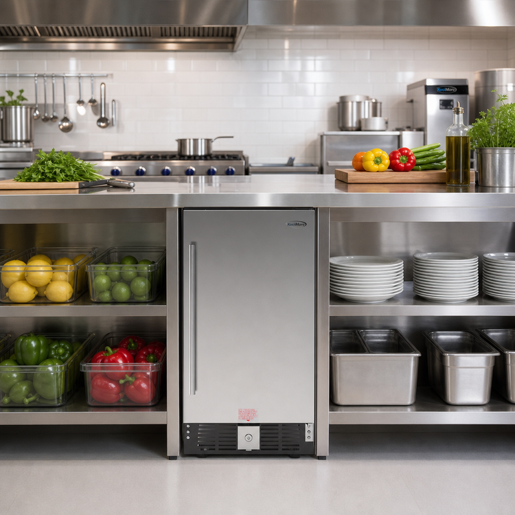 Product image #2 for KoolMore Built-In Undercounter Refrigerator, 1-Section, 3 Cu. Ft., Stainless Steel Door