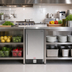Thumbnail image #2 for KoolMore Built-In Undercounter Refrigerator, 1-Section, 3 Cu. Ft., Stainless Steel Door