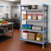 Thumbnail image #2 for Quantum Millenia 4-Shelf Polymer Shelving Unit with Dunnage Stand, 2,000-Lb. Capacity, 72 x 24 x 50 Inches, Gray