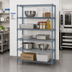 Thumbnail image #2 for Quantum 42-Inch x 12-Inch x 63-Inch Wire Shelving Starter Kit with 5 Shelves, Gray Epoxy Finish