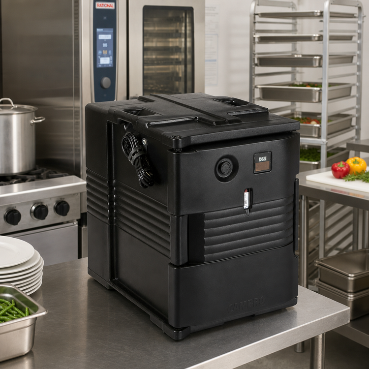 Product image #3 for Cambro Ultra Pan Carrier® H-Series Heated Front-Loading Food Pan Carrier, 110V, Black