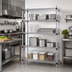 Thumbnail image #2 for EAGLEbrite Quad-Adjust 4-Tier Wire Shelving Starter Unit, 48 x 24 x 74 Inches, Zinc Finish