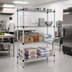 Thumbnail image #2 for EAGLEbrite Quad-Adjust 4-Tier Wire Shelving Starter Unit, 48 x 24 x 74 Inches, Zinc Finish