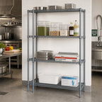 Thumbnail image #2 for Quantum WR63-1460GY-5 Wire Shelving Starter Unit, 60" W x 14" D x 63" H, 5 Shelves, Gray Epoxy Finish