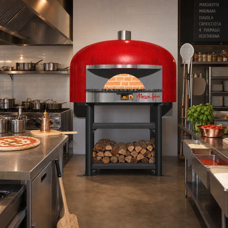 Product image #2 for Marra Forni Neapolitan NP110W Freestanding Wood-Fired Brick Pizza Oven with 43.25-Inch Round Hearth