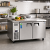 Thumbnail image #2 for Everest ETWR2 Two-Section Undercounter/Worktop Refrigerator, 18 Cu. Ft., Side-Mounted Self-Contained Refrigeration, Stainless Steel Worktop