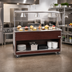 Thumbnail image #2 for Vollrath 2-Series Affordable Portable 60-Inch Cherry Woodgrain Mobile Utility Station with Cafeteria Breath Guard and Open Storage Base