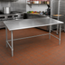 Thumbnail image #2 for Eagle Group Budget Series 108-Inch 430 Stainless Steel Work Table with 1-1/2-Inch Rear Up-Turn