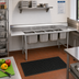 Thumbnail image #2 for Eagle Group 314 Series Four-Compartment Coved Corner Sink with 24-Inch Right-Hand Drainboard, 304 Stainless Steel
