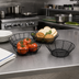 Thumbnail image #2 for American Metalcraft Oval Mesh Serving Basket, 9 x 6 x 2-1/2 Inches, Black Wrought Iron
