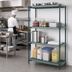 Thumbnail image #2 for Quantum Stationary 4-Tier Wire Plastic Mat Shelving Unit, 24