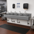 Thumbnail image #2 for Advance Tabco Multiwash 5-Station Wall-Mounted Hand Sink with 5 Gooseneck Faucets, 100-Inch Wide