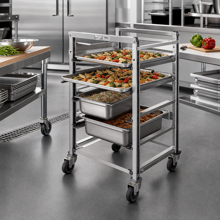 Product image #2 for Metro MBQ Mini Rack Tray/Tote Slide Accessory for 18 x 26 Sheet Pans and 12 x 20 x 3 Steam Table Pans