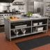 Thumbnail image #2 for Advance Tabco Special Value Economy 84-Inch x 30-Inch Open Base Work Table with 5-Inch Backsplash and Mid-Shelf