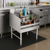 Thumbnail image #2 for John Boos UBLD-2112 Freestanding 4-Step Underbar Liquor Bottle Display Unit, 12
