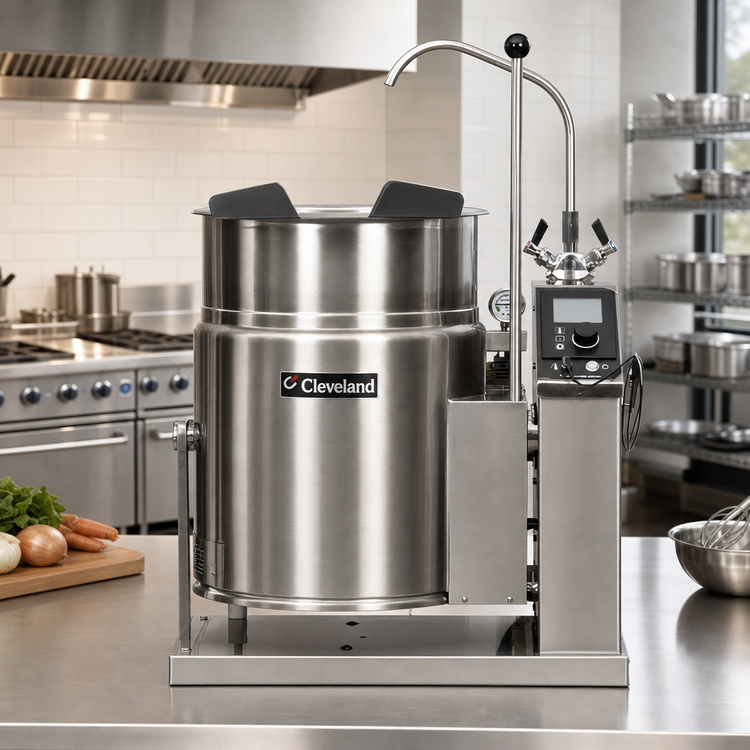 Product image #2 for Cleveland Range 6-Gallon Countertop Electric Tilting Kettle with Gear Box