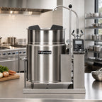Thumbnail image #2 for Cleveland Range KET6TGB 6-Gallon Countertop Electric Tilting Kettle, Self-Contained Steam Jacket, Gear-Box Tilt, 316 Stainless Steel Liner