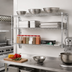 Thumbnail image #2 for Eagle Group QuadTruss Piggyback 3-Tier Wall-Mounted Wire Shelf Kit, 60W x 18D, Chrome Finish