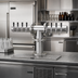 Thumbnail image #2 for Perlick 8-Faucet T-Shape Glycol-Cooled Countertop Brew Pipe Tower, Stainless Steel