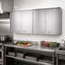 Thumbnail image #2 for Glastender WCH72 72-Inch Wall-Mounted Stainless Steel Cabinet with 4 Hinged Doors and Shelf