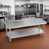 Thumbnail image #2 for Advance Tabco 84-Inch x 30-Inch Stainless Steel Equipment Stand with Adjustable Undershelf
