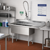 Thumbnail image #2 for Advance Tabco 2-Compartment Fabricated Sink with Right-Hand Drainboard, 20 x 30 x 14 Inch Compartments