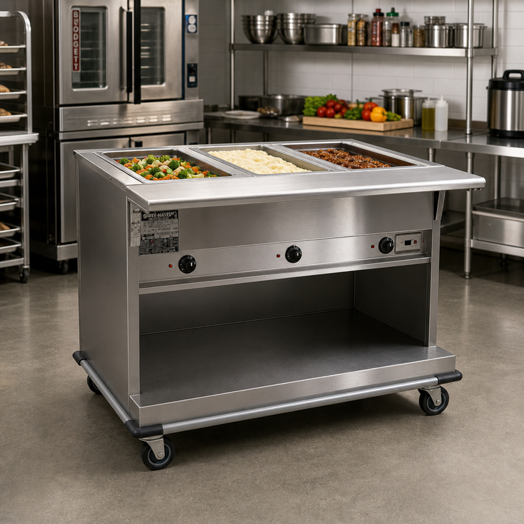 Product image #2 for Spec-Master PHT3CB-240 Portable Electric Hot Food Table with 3 Wells