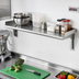 Thumbnail image #2 for Eagle Group Snap-n-Slide 60-Inch x 12-Inch Wall-Mounted Stainless Steel Shelf, Rolled Front Edge