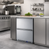 Thumbnail image #2 for Summit Commercial Outdoor Two-Drawer Undercounter Freezer, Stainless Steel, 3.54 Cu. Ft.