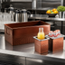 Thumbnail image #2 for American Metalcraft 1/3 Size Rectangular Beverage Tub Housing Only, Galvanized Steel with Copper Finish