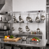 Thumbnail image #2 for John Boos PRW25 Wall-Mount Double-Bar Stainless Steel Pot Rack, 120-Inch, 20 Double Hooks