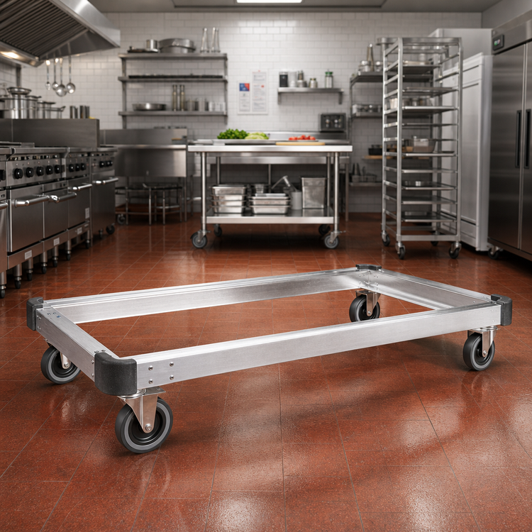 Product image #2 for Metro 72"W x 21"D Aluminum Truck Dolly Frame with Wraparound Bumper