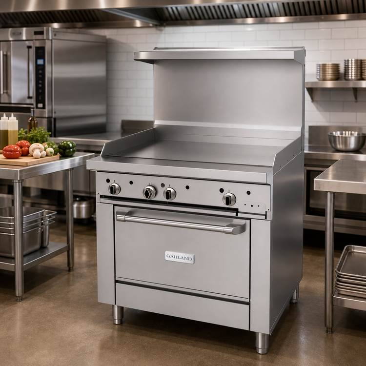 Product image #2 for Garland G Starfire Pro 36-Inch Natural Gas Restaurant Range with 5/8-Inch Griddle Plate and Standard Oven