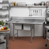 Thumbnail image #2 for Eagle Group 414 Series 2-Compartment Commercial Sink with Left and Right Drainboards, 76-Inch Wide