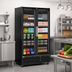 Thumbnail image #3 for KoolMore 2-Section Black Glass Door Merchandiser Refrigerator, Bottom-Mount Self-Contained