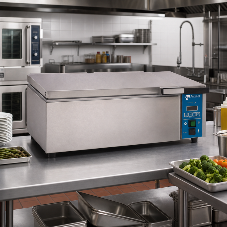 Product image #2 for Antunes Deluxe Full-Size Countertop Steamer, Direct Water Hook-Up, 208V