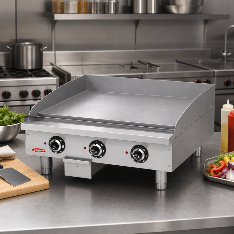 Product image #2 for BakeMax 36-Inch Electric Thermostatic Griddle with 3/4-Inch Polished Steel Plate