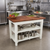Thumbnail image #3 for John Boos Blended American Black Walnut Wood Top Work Table with Painted Base and Dual Slatted Undershelves