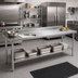 Thumbnail image #2 for Deluxe Series 144-Inch x 24-Inch Stainless Steel Work Table with 4-1/2-Inch Backsplash and Adjustable Undershelf