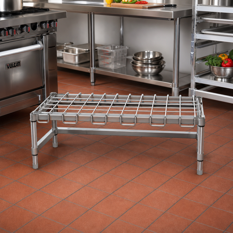 Product image #2 for Eagle Group Chrome Wire Dunnage Rack with Removable Wire Assembly, 60 x 21 x 14 Inches, 1,000 lb Capacity