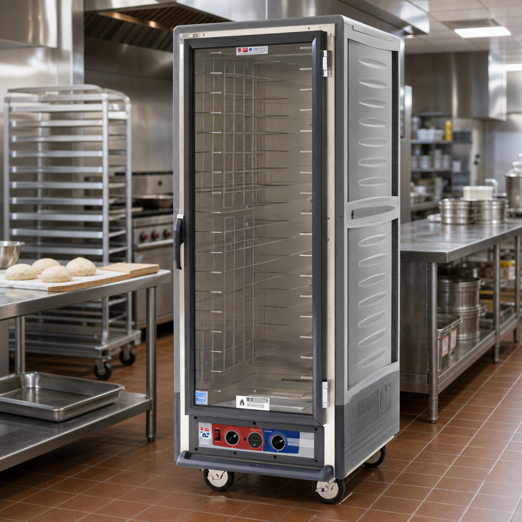 Product image #2 for Metro C5 3 Series Full-Height Combination Heated Holding and Proofing Cabinet with Full-Length Clear Door, Gray Insulation Armour, and Universal Wire Slides