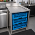 Thumbnail image #2 for BK Resources Stainless Steel Underbar Glass Rack Unit with Drainboard Top, Open Front Base, and Adjustable Rack Slides
