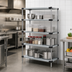 Thumbnail image #2 for Quantum 24 x 18 x 74-Inch 4-Shelf Solid Stainless Steel Stationary Shelving Starter Kit
