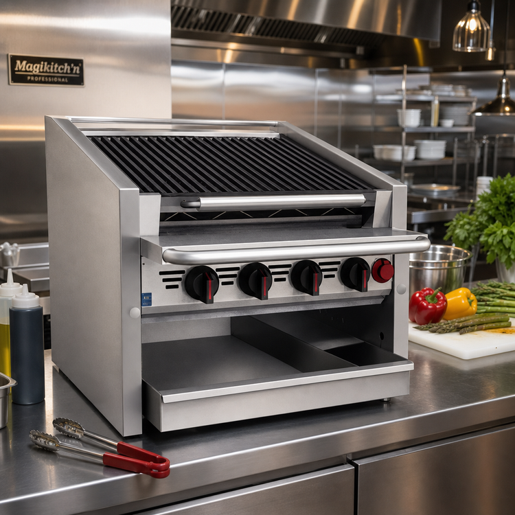 Product image #2 for Magikitch'n CM-RMB-648 48-Inch Countertop Gas Radiant Charbroiler