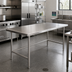 Thumbnail image #2 for Advance Tabco 60-Inch x 36-Inch 14 Gauge 304 Stainless Steel Flat Top Work Table with Marine Edge and Open Base