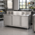 Thumbnail image #2 for John Boos 48-Inch x 36-Inch Stainless Steel Beverage Unit with Right Trash Chute and Cabinet Base