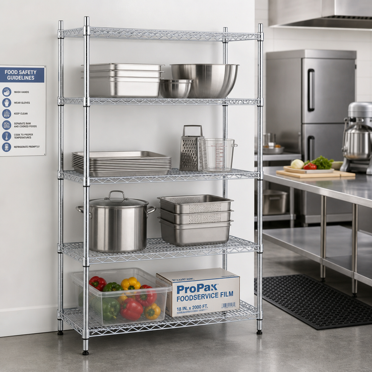 Product image #2 for Advance Tabco Special Value Heavy-Duty Chrome Plated Wire Shelf, 36 x 21 Inches